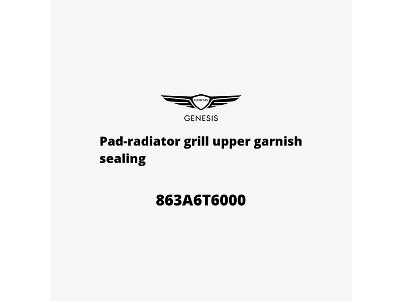 pad-radiator-grill-upper-garnish-sealing-863a6t6000-pt